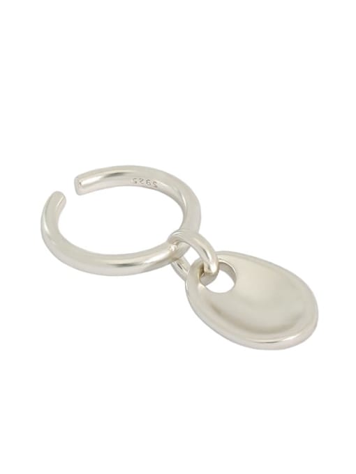 Silver [13 adjustable] 925 Sterling Silver Irregular Minimalist Band Ring